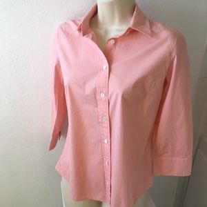 J. Crew Haberdashery, Refined Stretch Pink Shirt S